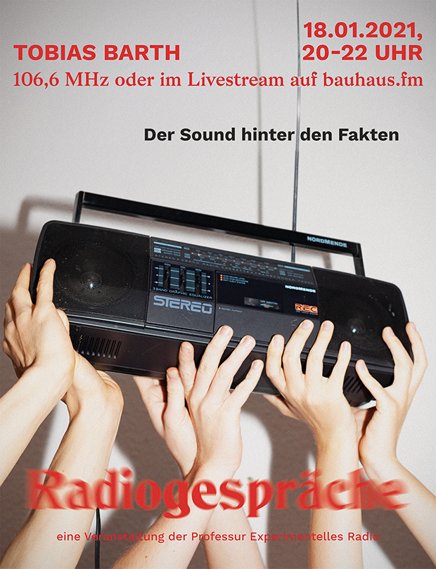 Poster Radiogespräch Tobias Barth.