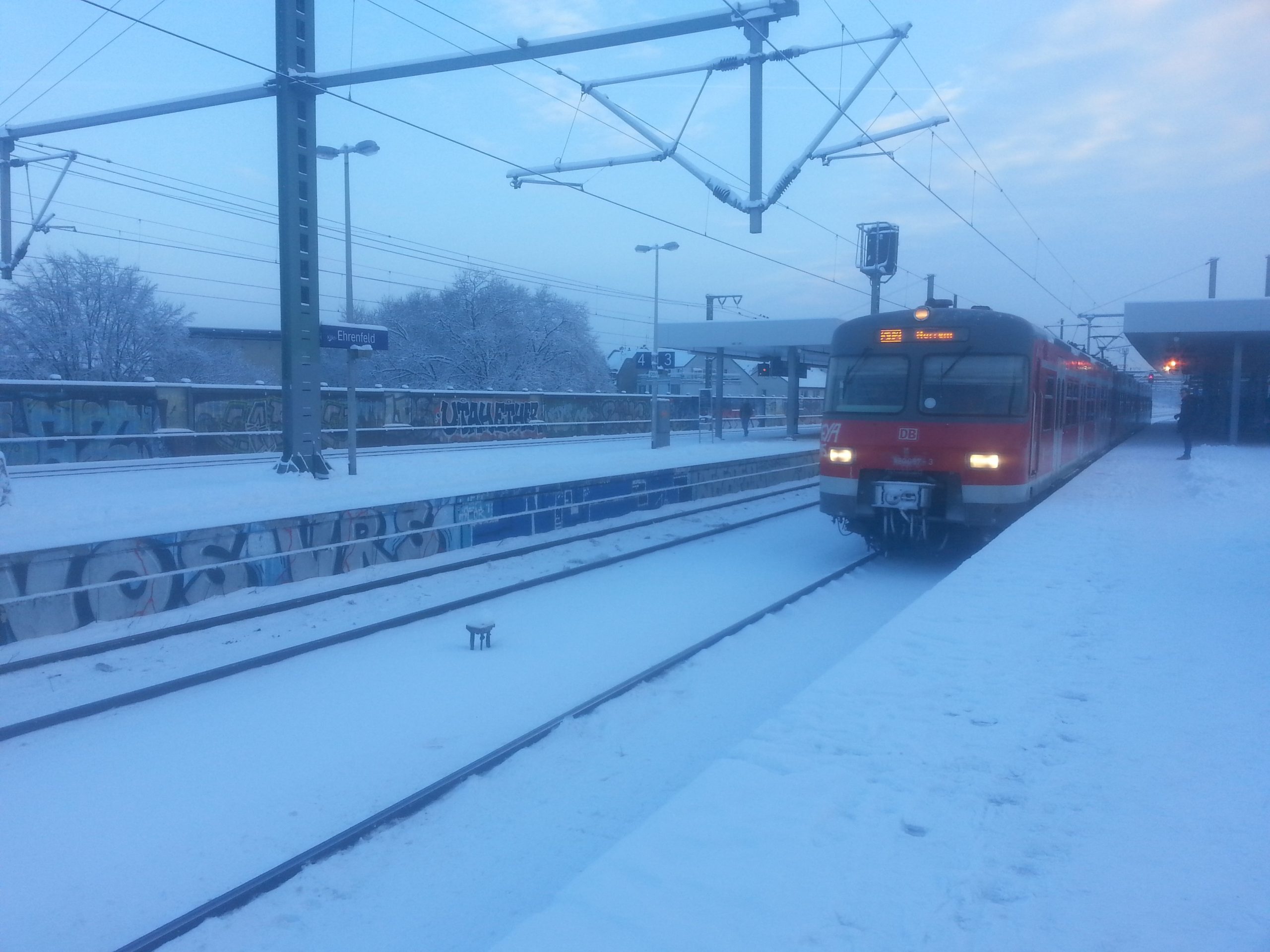 S-Bahn im Schnee