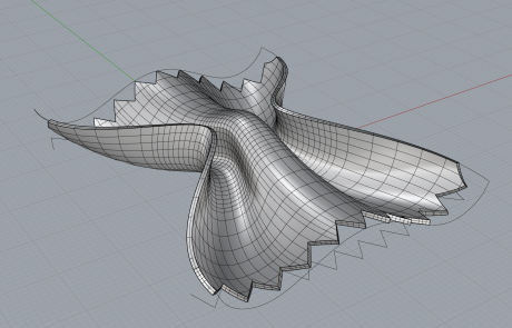 3D CAD Modell von einer Farfalle Nudel