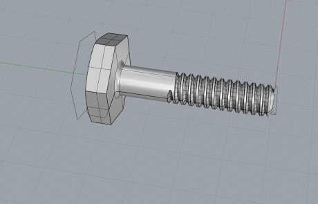 3D CAD Modell einer HEX - Schraube