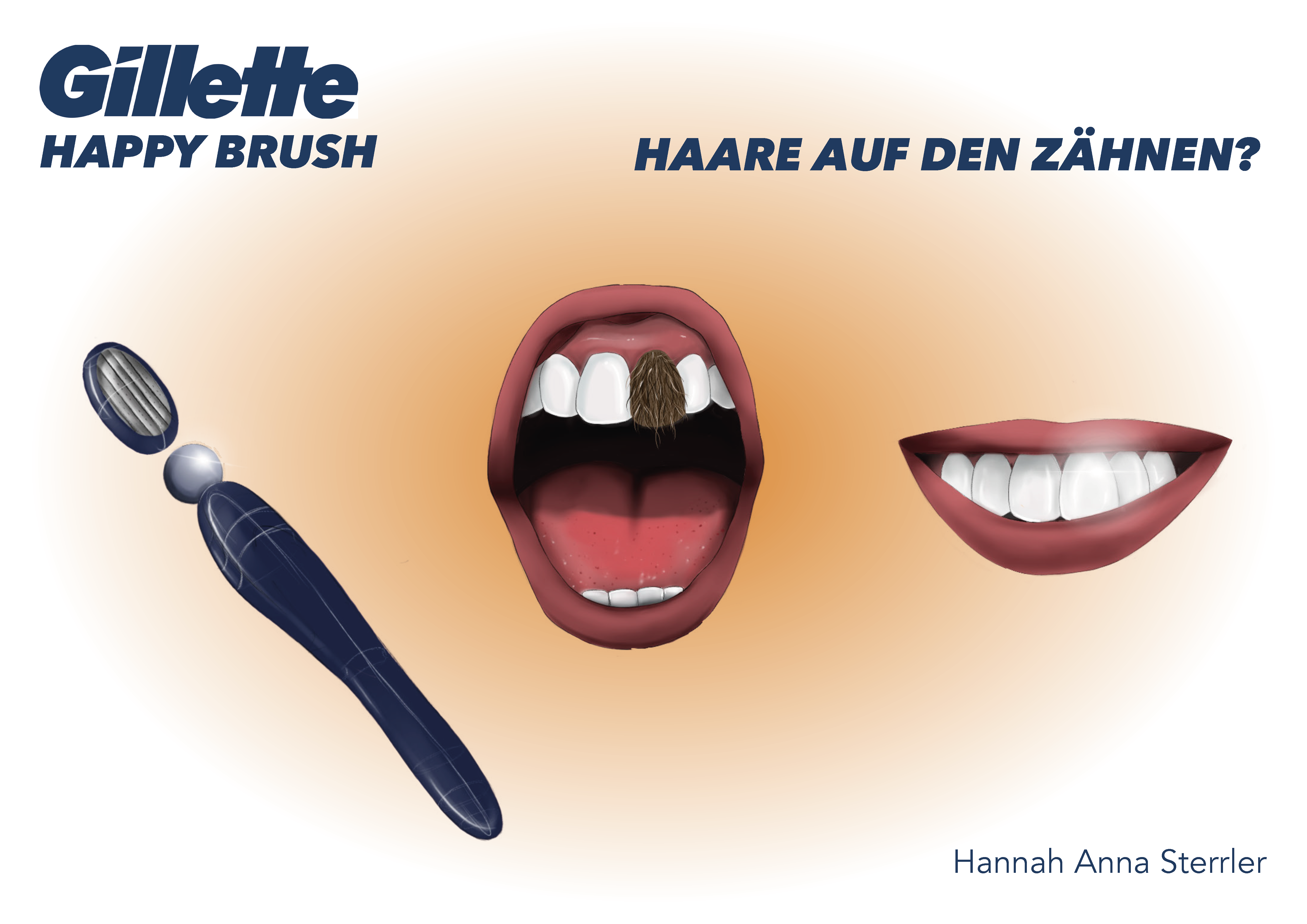 Hannah Anna Sterrler Paraphernalia Werbeplakat mit Grafiken / Illustrationen und Beschreibungstext für ein fiktional funktionales Produkt