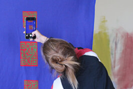 Tests mit QR-Codes im Banner SPECTRA Bauhaus Universität Weimar
