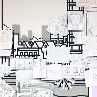Kollektive Illustration im Prozess / Nelli Fritzler