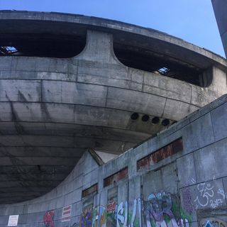 Das Busludscha-Monument in Bulgarien, auch bekannt als Ufo. / Valentin von der Haar