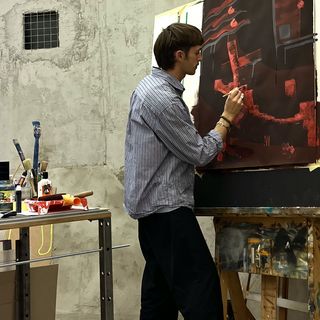 Puerto beim malen / Rico Freund