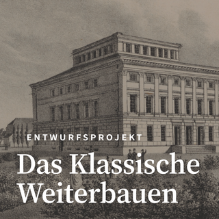 Das Klassische Weiterbauen | Hintergrund: Das Universitätsgebäude in Halle, Lithographie von Heinrich Wilhelm Teichgräber (1838) / Professur TGMA